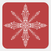 メリークリスマス隠し言葉と画像シール スクエアシール (正面)