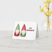 **メリークリスマス隣人**格言ユーモアのカード カード (黄色い花)