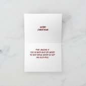 **メリークリスマス隣人**格言ユーモア カード (内部)