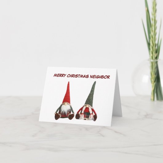 **メリークリスマス隣人**格言ユーモア カード (正面)