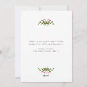 メリークリスマス離れタイポグラフィズベリー写真 シーズンカード (裏面)