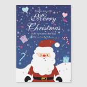 メリークリスマス雪かわいいサンタホリデーカード (正面)