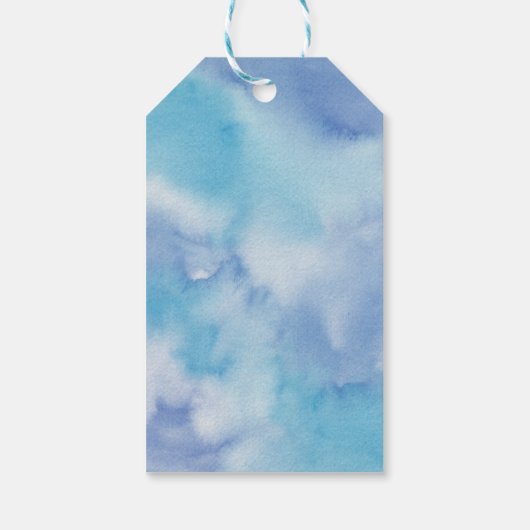 メリークリスマス雪だるまが手を振って微笑む ギフトタグ (裏面)