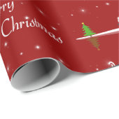 メリークリスマス雪だるまとサンタ ラッピングペーパー (ロールコーナー)