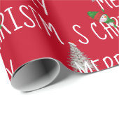 メリークリスマス雪だるまと木 ラッピングペーパー (ロールコーナー)