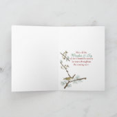 メリークリスマス雪だるまと金ゴールドスター シーズンカード (内部)