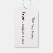 メリークリスマス雪だるまのラベルへ/ラベルから ギフトタグ (裏面)