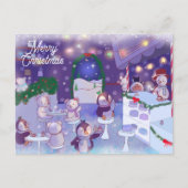 メリークリスマス雪だるまカフェ シーズンポストカード (正面)