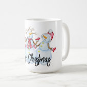 メリークリスマス雪だるまコーヒーマグ コーヒーマグカップ (正面右)