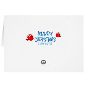 メリークリスマス雪だるまサンタクロースルドルフ小妖精や小人 (裏面横)