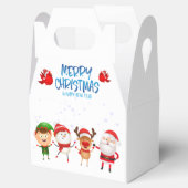 メリークリスマス雪だるまサンタクロースルドルフ小妖精や小人 フェイバーボックス (オープン)