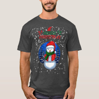 メリークリスマス雪だるまスノーホリデー Tシャツ