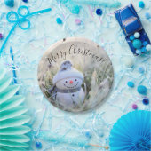 メリークリスマス雪だるまパーティー紙プレート ペーパープレート (パーティー)