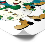 メリークリスマス雪だるまフレンズ ポスター (角)