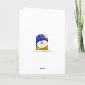 メリークリスマス雪だるまホリデイ カード (裏面)