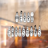 メリークリスマス雪だるまホームデコールストアビニル ウィンドウサイン (シート2)