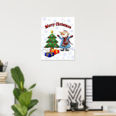 メリークリスマス雪だるまポスター ポスター (ホームオフィス)