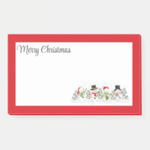 メリークリスマス雪だるまポストイットノート