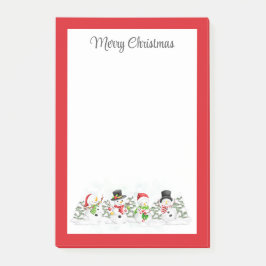 メリークリスマス雪だるまポストイットノート ポストイット