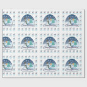 メリークリスマス雪だるまラッピング紙 ラッピングペーパー (フラット)