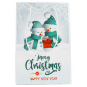 メリークリスマス雪だるま中抱き枕 ミディアムペーパーバッグ (正面)