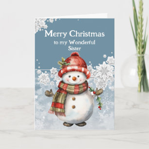 メリークリスマス雪だるま姉妹 カード