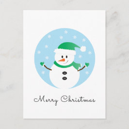 メリークリスマス雪だるま雪 ポストカード