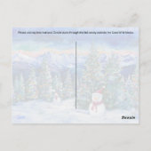 メリークリスマス雪だるま – はがき (裏面)