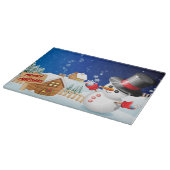 メリークリスマス雪だるま カッティングボード (角)
