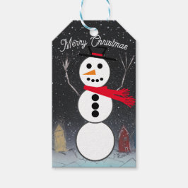 メリークリスマス雪だるま ギフトタグ