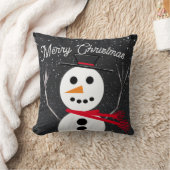 メリークリスマス雪だるま クッション (ブランケット)