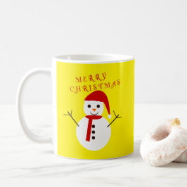 メリークリスマス雪だるま コーヒーマグカップ