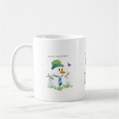 メリークリスマス雪だるま コーヒーマグカップ (左)