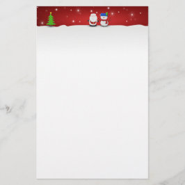 メリークリスマス雪だるま&サンタ 便箋