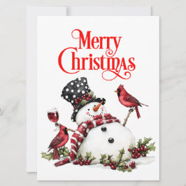 メリークリスマス雪だるま シーズンカード