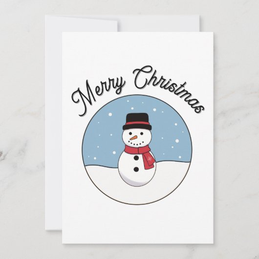 メリークリスマス雪だるま シーズンカード (正面)