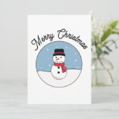 メリークリスマス雪だるま シーズンカード (スタンド正面)