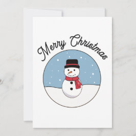 メリークリスマス雪だるま シーズンカード