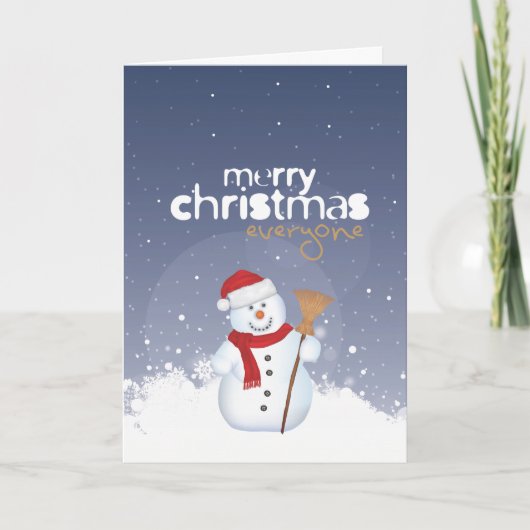 メリークリスマス雪だるま シーズンカード (正面)