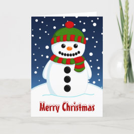 メリークリスマス雪だるま シーズンカード