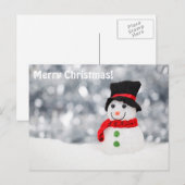 メリークリスマス雪だるま シーズンポストカード (正面/裏面)