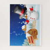 メリークリスマス雪だるま ジグソーパズル (縦)