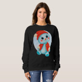 メリークリスマス雪だるま スウェットシャツ (正面フル)