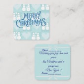 メリークリスマス雪だるま ノートカード (正面/裏面)