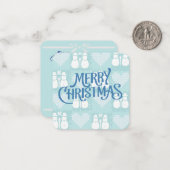 メリークリスマス雪だるま ノートカード (正面/裏面インサイチュ)