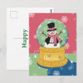 メリークリスマス雪だるま ポストカード (正面/裏面)