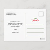 メリークリスマス雪だるま ポストカード (裏面)