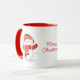 メリークリスマス雪だるま マグカップ