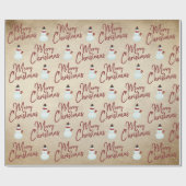 メリークリスマス雪だるま ラッピングペーパー (フラット)