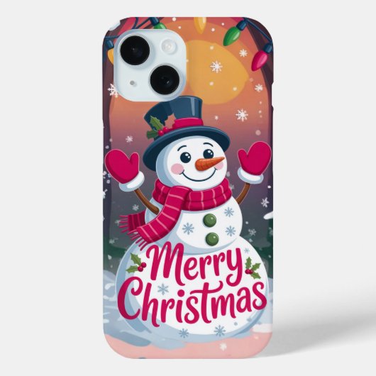 メリークリスマス雪だるまiPhone / iPadケース Case-Mate iPhoneケース (裏面)